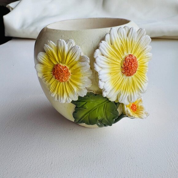 Other - White, Orange, Yellow and Green Flower Tea Light Votive